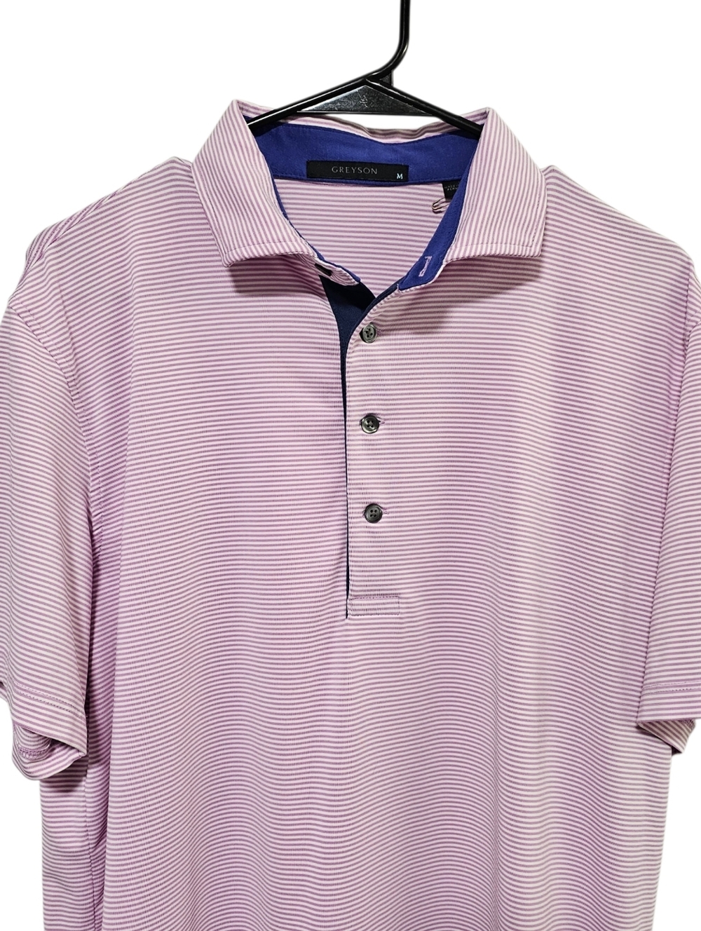 Greyson Men's Striped Performance Polo Summer Sport Size M